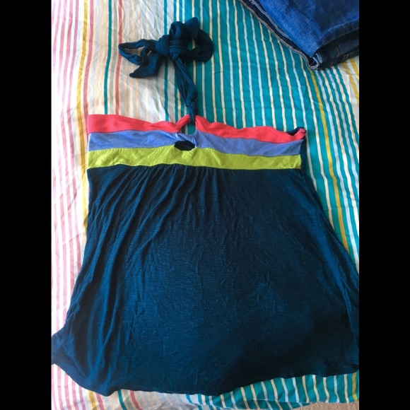 Derek Heart Tops - Colorful Spring Halter Top